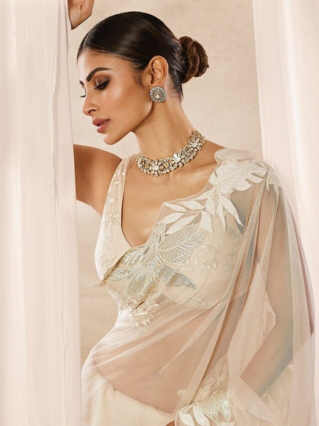 Mouni Roy Glares In White Sarees